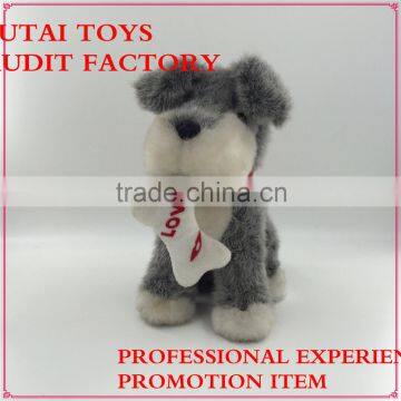 High quality customized dog toys wholesale plush toy dog with bone