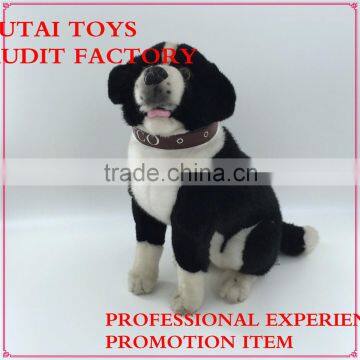 black and white stuffed plush dogs toys