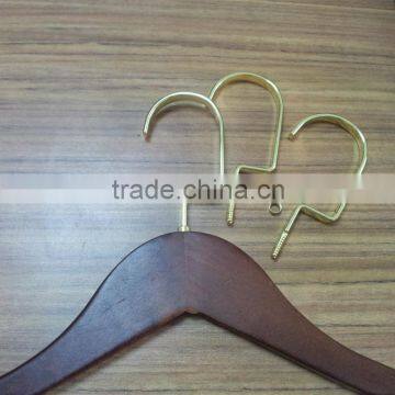 First class wooden hanger with golden hook