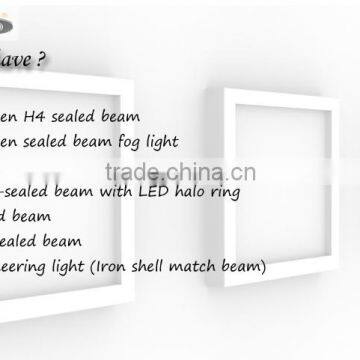 4' SQUARE 150 Fog Light 12V/24V Auto Halogen Crystal Sealed Beam H4