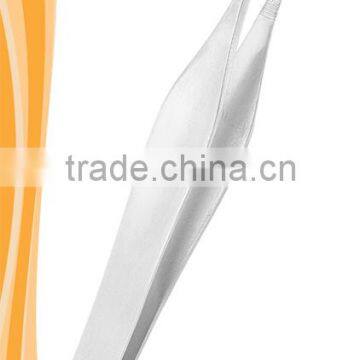 Fine point serrated tweezers stainless steel pointed unique style with wide grip size 11.5 cm