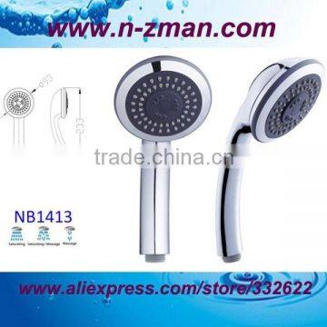 chrome plastic hand shower,3 functions hand shower,multi-function abs hand shower