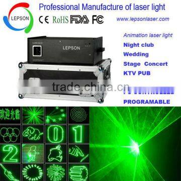 3W Green DPSS animation writing laser light