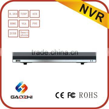 720P NVR 4CH Onvif P2P HDMI POE Network Video Recorder