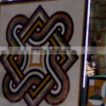 Beautiful Marble Inlay Top Dinging Dining Table Top , Marble Coffee Table Top , Marble Tv Table