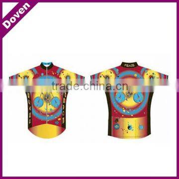 Women full zipper bicycle jersey with full sublimation printing