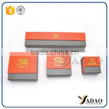 Cheap package free print logo diy paper jewelry box set