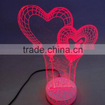 5V 1A 3D Transparent Arcylic Material LED Night Light