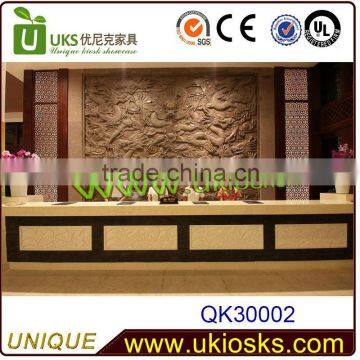 Low profile reception counter&unique reception desk&corian reception counter