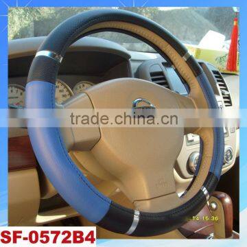 2014 innovative car accessories leather material car steering wheel cover for bus from manufacture