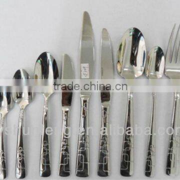 Delicate 18/0 stainless steel forged high quality cutlery set