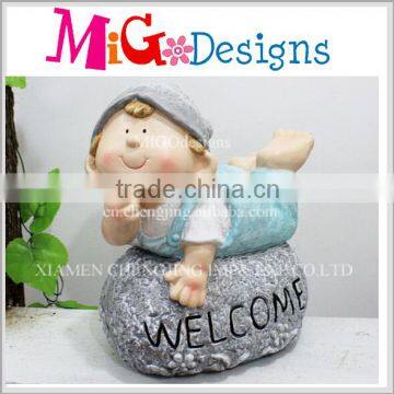 Magnesium Oxide Child Statue Hnadmade Outdoor Statue