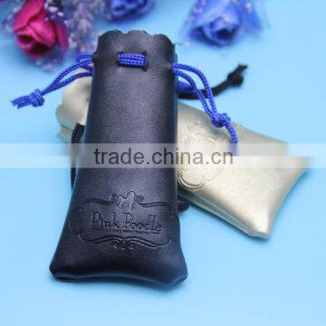 High quality custom leather pouch with imprint logo