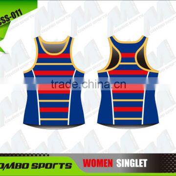 Custom design girl singlets