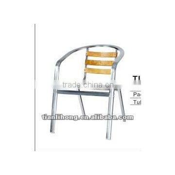 Cheap leisure aluminum wooden chair