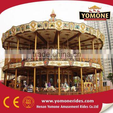 CE Certification Amusement Rides Luxury Double Deck Carousel Outdoor Equipment for Sale photo-2