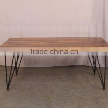 Industrial Iron Wood Dining Table