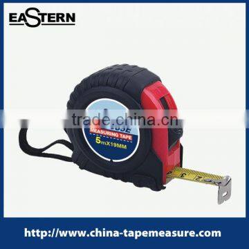 SMT-85 Rubber case and one stop button promotional tape measure