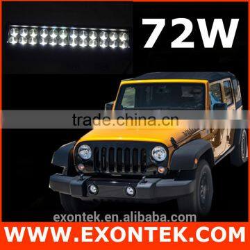 China supplier 72w led offroad light light bar for off road vehicle 30000 hours lifespan