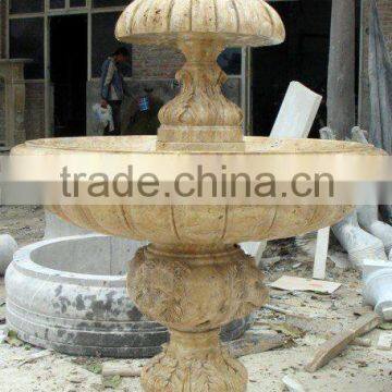 carved travertine stone fountain PQ457