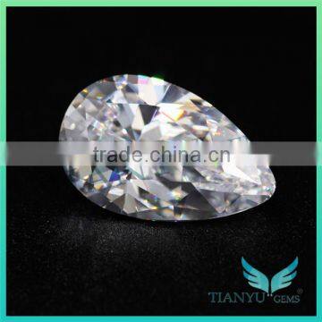 Hot Sale Artificial CZ Gemstones Wholesale 6*8 White Heat Pear Cut Loose Cubic Zircon Price Free Samples photo-3