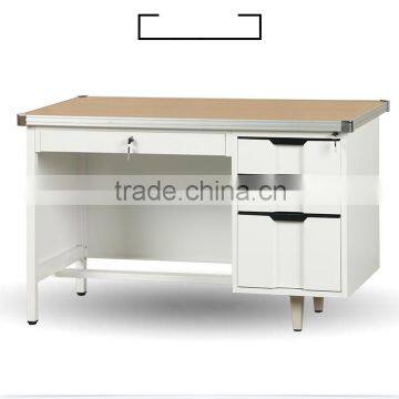 Office desk modern with keyboard tray and 3 metal drawer cabinet