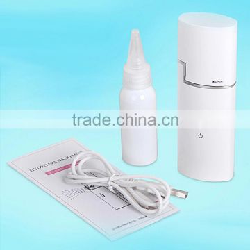 White nano handy face mist rechargeable facial moist mist