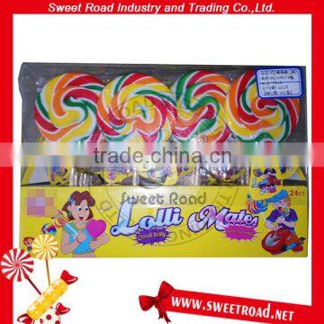 Big Rainbow Fruity Flat Lollipop Candy