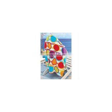 vibrant circles print beach towel