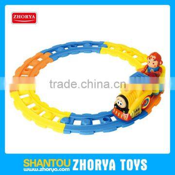 Plastic electric cartoon train cars toys educational toys BO track cars for kids