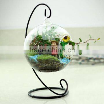 Clear Glass Vase Globe Glass Landscape Bottle Beautiful photo-2