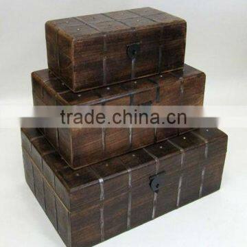 Antique Wooden Pirate Chest Boxes