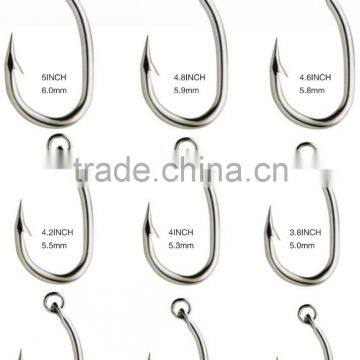 high carbon steel strong tuna hook with ring shark fishing hook