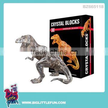 Kids assembling toys crystal block,dinosaur shape plastic block toy