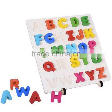 Wooden Educational Toy English Alphabet Digital Learning Puzzle Wood Letters Figures for Preschool Kids photo-3
