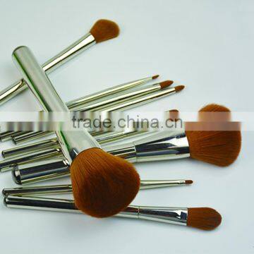 Brown Makeup Brush Set / Cosmetic Make Up Brush 10pc photo-6