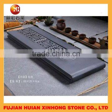 Black Slate Stone Tea Tray With Top Quality photo-5