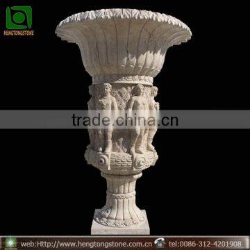 Western Style Stone Outdoor Decorative Flowerpot