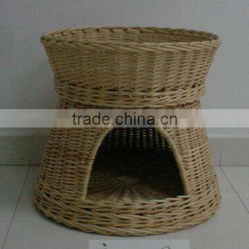 wholesale 100% Handmade willow Wicker Cat house