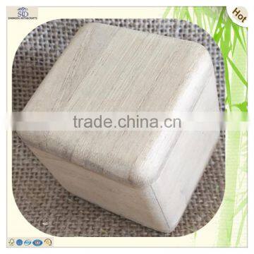 Unfinished Wooden Mushroom Cuboid Shape Slot Box