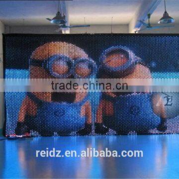 2017 CE RoHS LED curtain decoration sex free xxx video screen with china