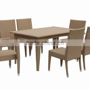 C046 Cheap Wholesale Furniture Dining Table and Chair, Rattan Dining Room Set