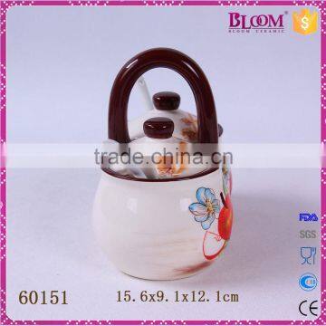 White Ceramic Decal Desgin Tableware Gravy Boat Set photo-4