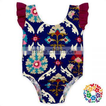 Newborn Baby Clothes Set Latest Flutter Sleeve Bodysuit Sunsuit Outfits Customized Baby Girl Boho Romper photo-2