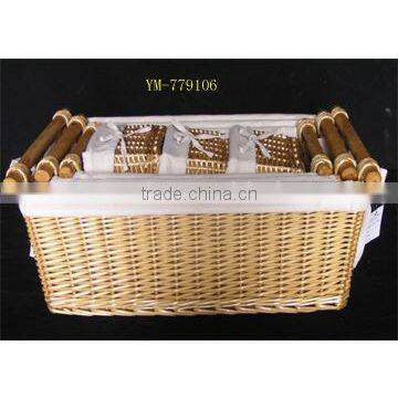 high quality willow craft wicker basket in home garden