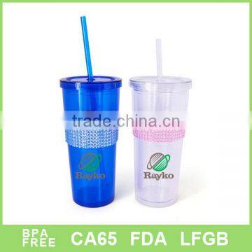 Summer cold drink wholesome drink cup with straw