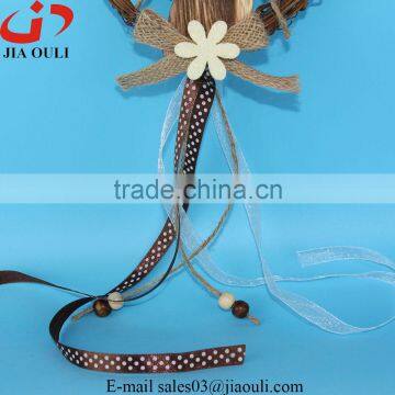 Cheap Easter Decorations With Rabbit Rattan Easter Wreath Hanger photo-3