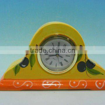 Yellow Digital electric Ceramic Table Clock