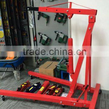 red colour professional folding hydraulic shop crane