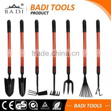 telescopic design 7 pieces Hot sale household steel garden tools set